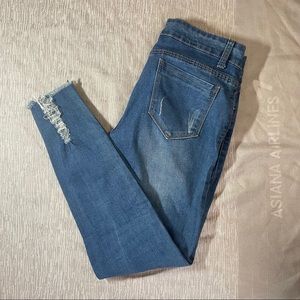 JEANS Blue Distressed Jeans
